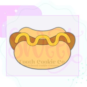 Hotdog Cookie Cutter. Hot Dog Cookie Cutter. Picnic Cookie Cutter. July 4th Cookie Cutter. Fourth Of July Cookie Cutter.
