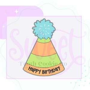 Birthday Hat Cookie Cutter. Party Hat Cookie Cutter. Birthday Cookie Cutter. Hat Cookie Cutter. Party Cookie Cutter.Party Hat Cookie Cutter
