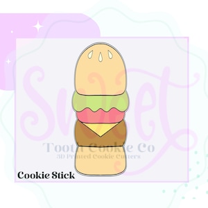 Hamburger Cookie Stick Cookie Cutter. Bruger Cookie Cutter. Cheese Burger Cookie Cutter. King Of The Grill Cookie Cutter. Dad Cookie Cutter.