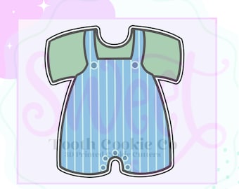 Overalls Cookie Cutters. Baby Overalls Cookie Cutter. Baby Cookie Cutter. Outfit Cookie Cutter. Baby Shower Cookie Cutter. Fondant Cutter
