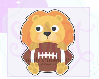 Lion Mascot Cookie Cutter. Lion Cookie Cutter. Football Cookie Cutter. Football Mascot Cookie Cutter. Sports Cookie Cutter. Fall Cookies