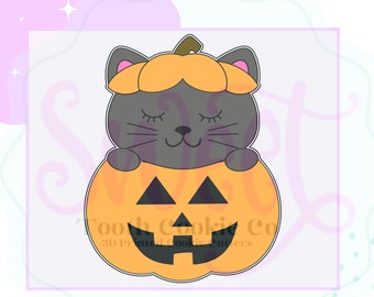 Halloween Cat Cookie Cutter. Pumpkin Cat Cookie Cutter. Black Cat Cookie Cutter. Pumpkin Cookie Cutter. Cat Cookie Cutter.Fall Cookie Cutter