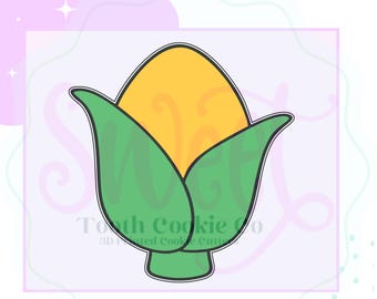 Corn Cookie Cutter. Ear Of Corn Cookie Cutter. Corn On The Cob Cookie Cutter. Thanksgiving Cookie Cutter. Autumn Cookie Cutter.