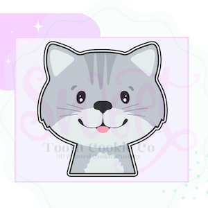 Cat Head Cookie Cutter. Cat Face Cookie Cutter. Cat Cookie Cutter. Animal Cookie Cutters. Kitten Cookie Cutter. Fondant Cutter.