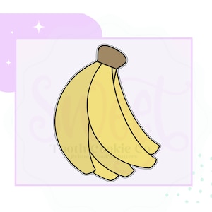 Banana Cookie Cutter. Love You A Bunch Cookie Cutter. Fruit Cookie Cutter. Tropical Cookie Cutter. Food Cookie Cutter. Bunch Of Bananas