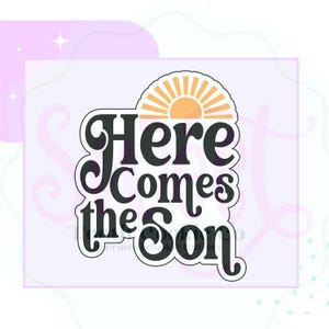 Here Comes The Son Cookie Cutter. Hippie Baby Shower Cookie Cutter. Groovy Baby Cookie Cutter. Reto Baby Shower Cookie Cutter.