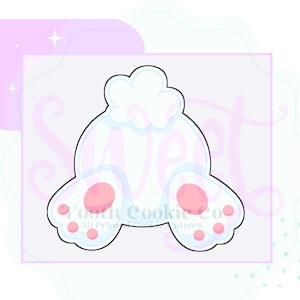 Bunny Butt Cookie Cutter. Easter Bunny Cookie Cutter. Easter Cookie Cutter. Cotton Tail Cookie Cutter.  Bunny Cookie Cutter. Fondant Cutter.