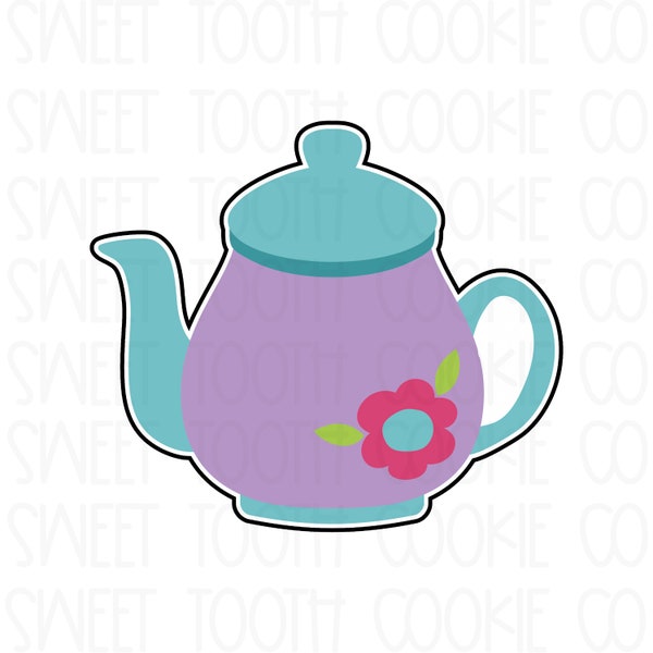 Teapot Cookie Cutter. Coffee Pot Cookie Cutter. Tea Party Cookie Cutter. Fondant Cutter. Clay Cutter. Sweet Tooth Cookie Co