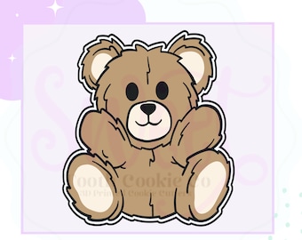 Bear Cookie Cutter. Teddy Bear Cookie Cutter. Sitting Bear Cookie Cutter.  Baby Shower Cookie Cutter. Baby Bear Cookie Cutter.Fondant Cutter