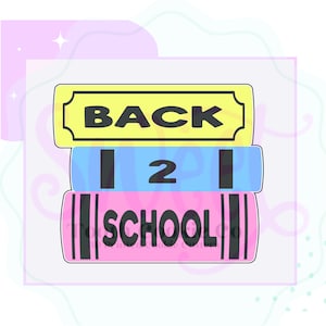 Stacked Books Cookie Cutter. Book Cookie Cutter. School Books Cookie Cutter. Back to School Cookie Cutter.Teacher Appreciation Cookie Cutter