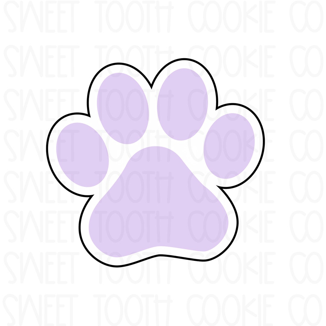 Paw Print Cookie Cutter. Dog Print Cookie Cutter. Dog Paw Etsy
