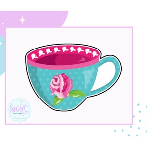 Tea Cup Cookie Cutter. Tea Party Cookie Cutter. Teacup Cookie Cutter. Coffee Cup Cookie Cutter. Tea Cookie Cutter. Fondant Cutter.
