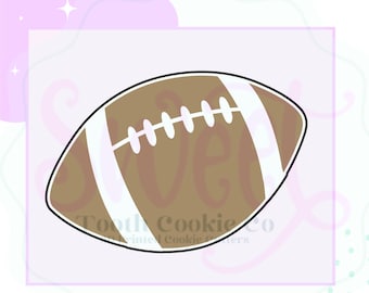 Football Cookie Cutter. Chubby Football Cookie Cutter. Sports Cookie Cutter. Ball Cookie Cutter. Cookie Cutters For Boys. Sports Fan Cookie