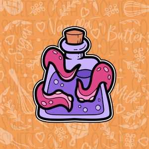 Magic Potion Cookie Cutter. Potion Bottle Cookie Cutter. Spooky Potion Cookie Cutter. Witches Potion Cookie Cutter. Fondant Cutter.