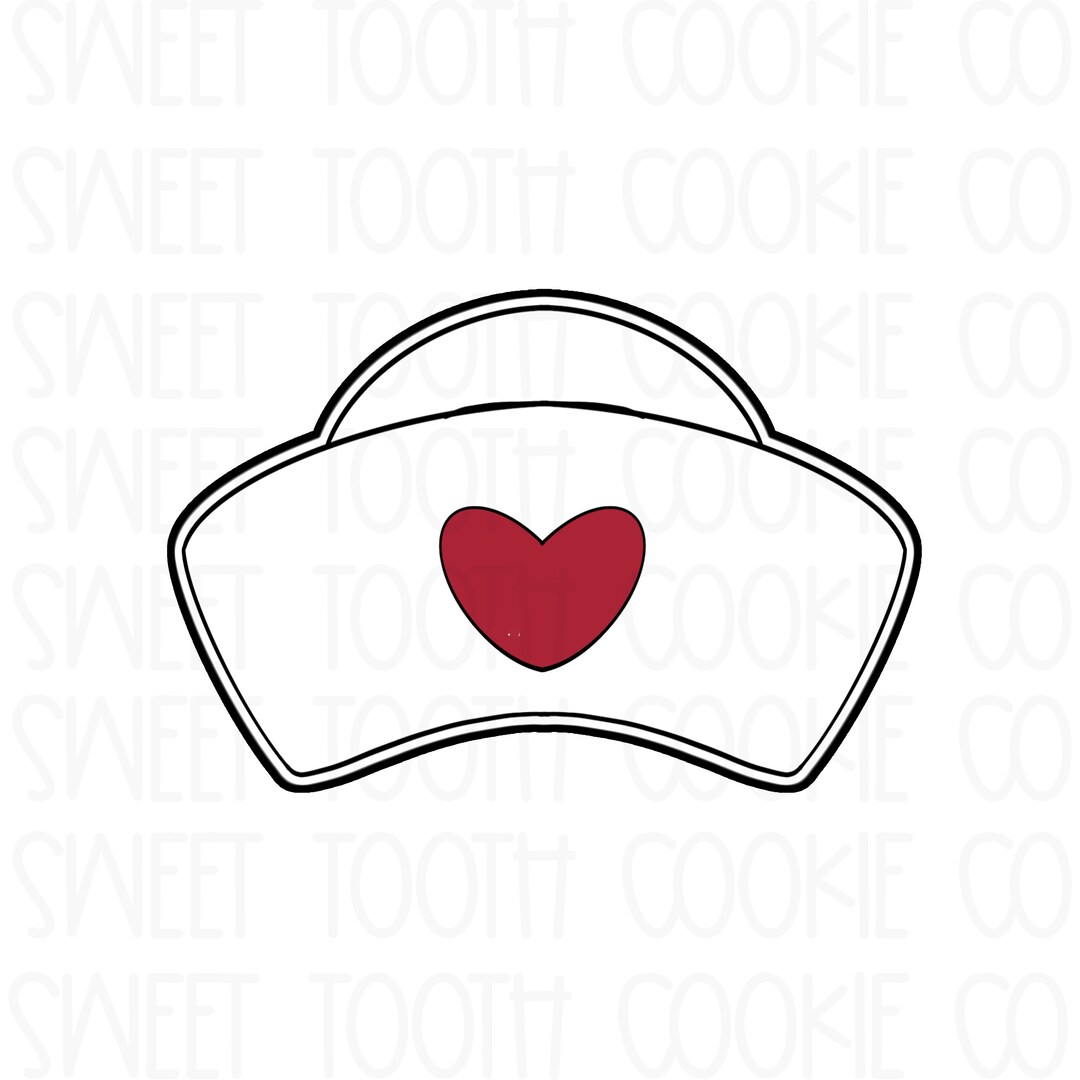 Nurse Hat Cookie Cutter. Nurse Appreciation Cookie Cutter. Fondant Tool