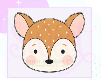 Deer Face Cookie Cutter. Fawn Cookie Cutter Doe Cookie Cutter. Baby Deer Cookie Cutter. Woodland Animal Cookie Cutter.Woodland Cookie Cutter