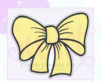 Girly Bow Cookie Cutter. Ribbon Cookie Cutter. Hair Bow Cookie Cutter. Cheer Bow Cookie Cutter. Baby Shower Cookie Cutter. Fondant Cutter