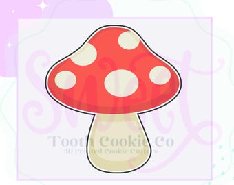 Mushroom Cookie Cutter. Fungi Cookie Cutter. Fairy Garden Cookie Cutter. Garden Cookie Cutter. Forest Cookie Cutter. Woodland Cookie Cutter