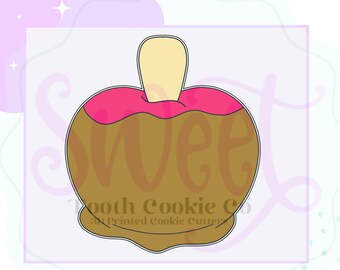 Caramel Apple Cookie Cutter. Candy Apply Cookie Cutter. Apple With Stick Cookie Cutter. Apple Cookie Cutter. Fall-themed Cookie Cutter.