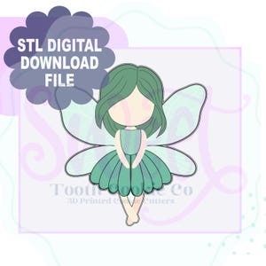 Fairy Digital Download STL File Cookie Cutter. Tooth Fairy Cookie Cutter. Fairy Garden Cookie Cutter. Fairy Birthday Cookie Cutter.
