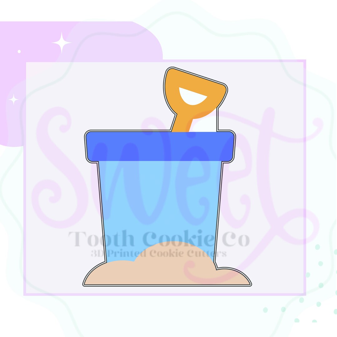 Sand Bucket Cookie Cutter. Nautical Cookie Cutter. Shovel and Pail ...