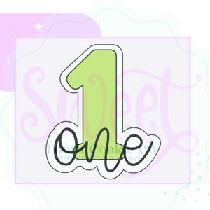 Number 1 Cookie Cutter. Number Cookie Cutter. One Cookie Cutter. First Birthday Cookie Cutter. 1 Cookie Cutter. Hand Lettered Number Cookie
