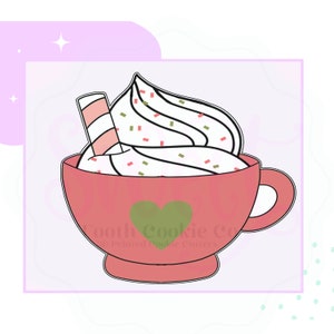 Mug Cookie Cutter. Christmas Mug Cookie Cutter. Coffee Mug Cookie Cutter. Coffee Cookie Cutter. Hot Chocolate Cookie Cutter. Fondant Cutter.