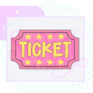 Circus Cookie Cutter. Ticket Cookie Cutter. Circus Ticket Cookie Cutter. Carnival Cookie Cutter. Movie Ticket Cookie Cutter. Fondant Cutter.