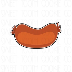 Sausage Cookie Cutter. Hotdog Cookie Cutter. Fondant Cutter. Sweet Tooth Cookie Co