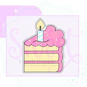 Birthday Cake Cookie Cutter. Cake Slice Cookie Cutter. Cake Cookie Cutter. Birthday  Cake Cookie Cutter. Party Cookie Cutter.