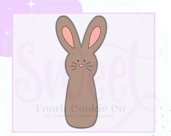 Cortador de galletas de conejito de chocolate. Cortador de galletas de conejo. Cortador de galletas de Pascua. Cortador de galletas de conejito. Cortador de galletas de primavera. Cortador de galletas de conejo de chocolate.