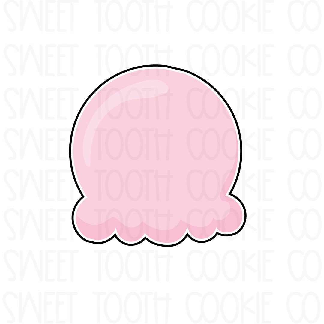 Ice Cream Cookie Cutter. Ice Cream Scoop Cookie Cutter. Single Scoop