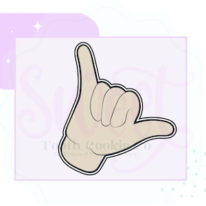 Shaka Hand Cookie Cutter. Surf Cookie Cutter. Surfing Cookie Cutter. Hand Cookie Cutter. Summer Cookie Cutter. 3D Printed Cookie Cutter.