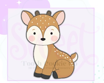 Deer Cookie Cutter. Fawn Cookie Cutter Doe Cookie Cutter. Baby Deer Cookie Cutter. Woodland Animal Cookie Cutter. Woodland Cookie Cutter.