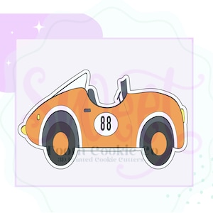 Race Car Cookie Cutter. Racing Cookie Cutter. Sports Car Cookie Cutter. Vehicle Cookie Cutter. Vintage Car Cookie Cutter. Fondant Cutter
