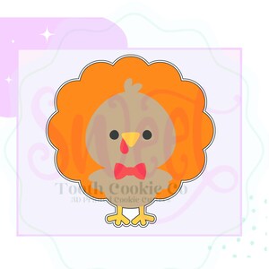 Turkey Cookie Cutter. Cute Turkey Cookie Cutter. Standing Turkey Cookie Cutter. Thanksgiving Cookie Cutter. Fall Cookie Cutter.