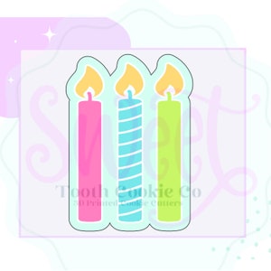 Birthday Candle Cookie Cutter. Candle Cookie Cutter. Birthday Cake Candle Cookie Cutter. Birthday Cookie Cutter.Happy Birthday Cookie Cutter