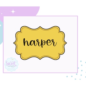 Plaque Cookie Cutter. Baby Shower Cookie Cutter. Vintage Plaque Cookie Cutter. Wedding Cookie Cutter.Frame Cookie Cutter.Shape Cookie Cutter