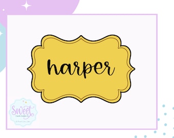 Plaque Cookie Cutter. Baby Shower Cookie Cutter. Vintage Plaque Cookie Cutter. Wedding Cookie Cutter.Frame Cookie Cutter.Shape Cookie Cutter