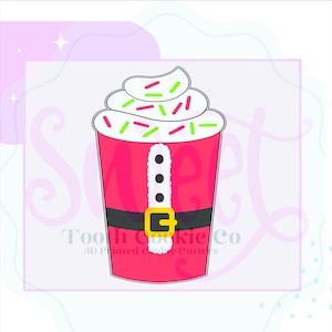 Christmas Cup Cookie Cutter. Hot Cocoa Mug Cookie Cutter. Coffee Cup Cookie Cutter. Mug Cookie Cutter. Holiday Mug Cookie Cutter.