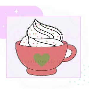 Mug Cookie Cutter. Christmas Mug Cookie Cutter. Coffee Mug Cookie Cutter. Coffee Cookie Cutter. Hot Chocolate Cookie Cutter. Fondant Cutter.
