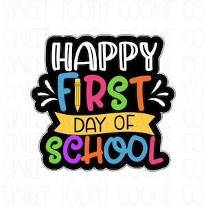 First Day Of School Cookie Cutter. Welcome Back To School Cookie Cutter. Teacher Cookie Cutter. Cute School Cookie Cutter. Fondant Cutter.