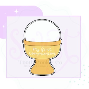 Communion Cup Cookie Cutter. Holy Communion Cookie Cutter. Baptism Cookie Cutter. Religion Cookie Cutter. Easter Cookie Cutter. Clay Cutter