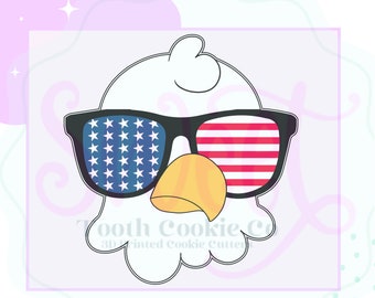 Eagle Cookie Cutter. Bald Eagle Cookie Cutter. Independence Day Cookie Cutter. 4th Of July Cookie Cutter. July 4 Cookie Cutter