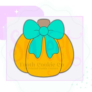 Pumpkin With Bow Cookie Cutter. Pumpkin Cookie Cutter. Fall Cookie Cutter. Thanksgiving Cookie Cutter. Cute Pumpkin Cookie Cutter.