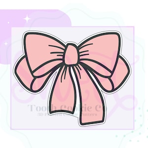 Girly Bow Cookie Cutter. Ribbon Cookie Cutter. Hair Bow Cookie Cutter. Cheer Bow Cookie Cutter. Baby Shower Cookie Cutter. Fondant Cutter
