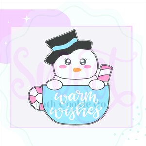 Snowman Cookie Cutter. Snowman Mug Cookie Cutter. Mug Cookie Cutter. Christmas Mug Cookie Cutter. Christmas Cookie Cutter. Mug Cup Cookie.