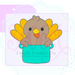 Turkey In A Pot Cookie Cutter. Turkey Cookie Cutter. Thanksgiving Cookie Cutter. Thanksgiving Dinner Cookie Cutter. Fall Cookie Cutter.