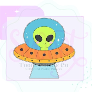 UFO Cookie Cutter. Alien Cookie Cutter. Alien Spaceship Cookie Cutter. Space UFO Cookie Cutter. Space Cookie Cutter. Fondant Cutter.
