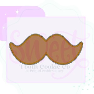 Mustache Cookie Cutter. Dad Mustache Cookie Cutter. Fathers Day Cookie Cutter. Fondant Cutter. Sweet Tooth Cookie Co